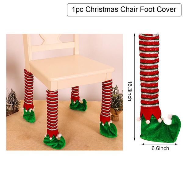 

elves dinner table leg chair foot cover merry christmas ornaments decoraion for home 2020 navidad noel gift happy new year 2021 qylndh