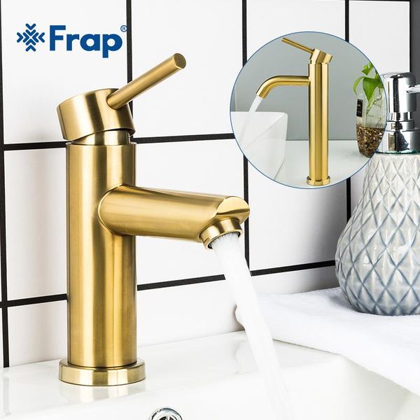 

frap basin faucets brushed gold bathroom basin tap faucet stainless steel sink faucet mixer water tap torneira tapware