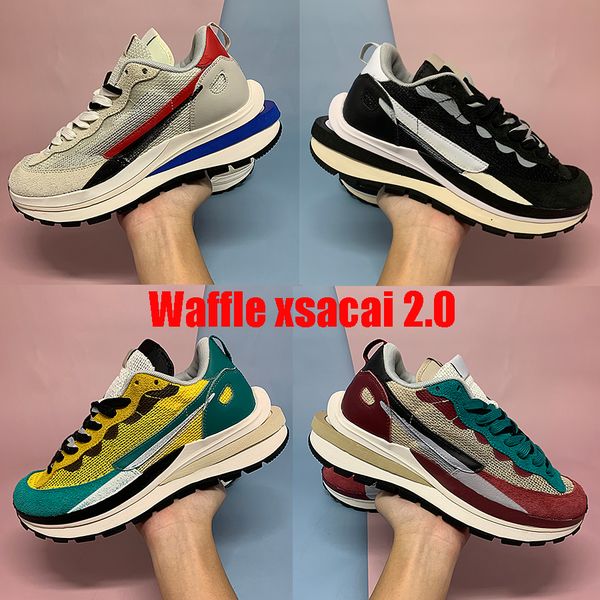 

new trendy waffle xsacai 2.0 black white men women running shoes tour yellow stadium green sneakers sport fuchsia game royal trainers