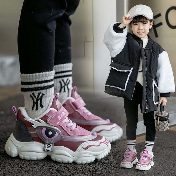 

2020 autumn winter baby girl boy toddler infant casual sneakers running shoes soft bottom comfortable colored children cotton sneaker a1103, Black;red