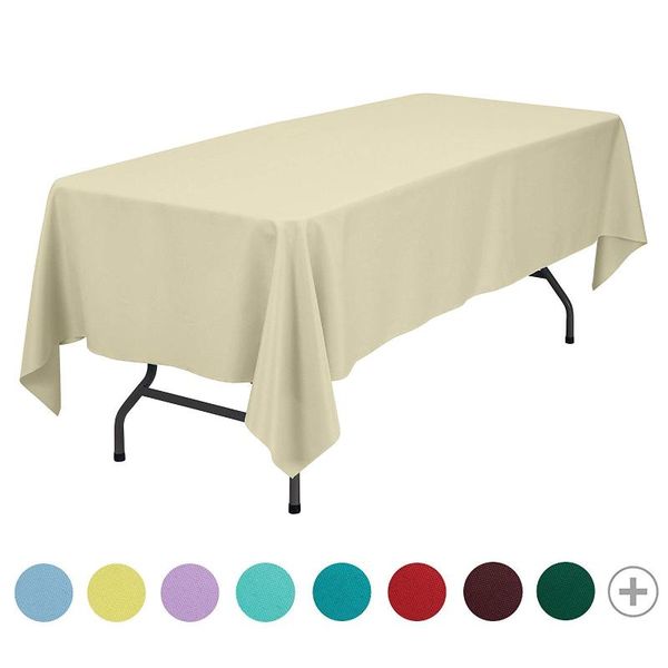 

solid canvas tablecloth plain dyed waterproof tablecloths dustproof table cover thick red orange blue white gray dropshipping