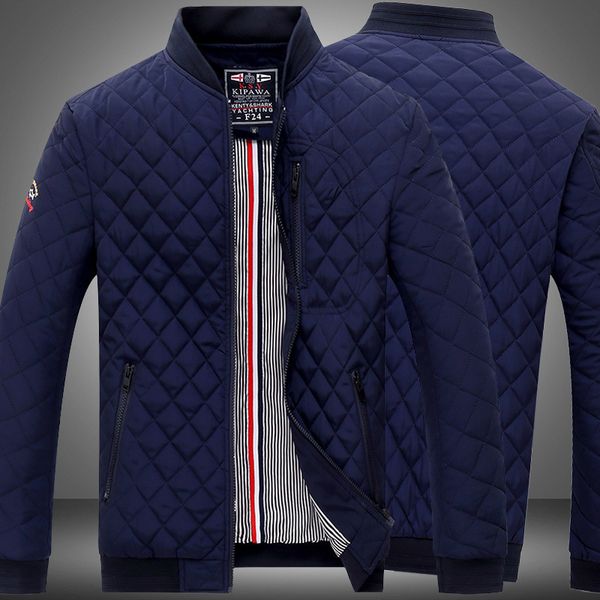 

quality winter padded thick cotton clothes windbreak jacket mens outwear jacket shark brand business casual warm coats m-4xl y1111, Black