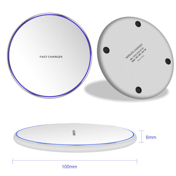 Caricabatterie wireless Qi da 10 W per iPhone 12 11 Pro Xs Max X Xr Pad di ricarica rapida S20