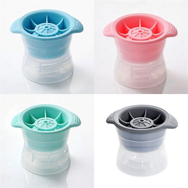 

silicone lid moulds circular diy ice tray layered pp base water mold home blue large drain hole summer 4 5jl l2