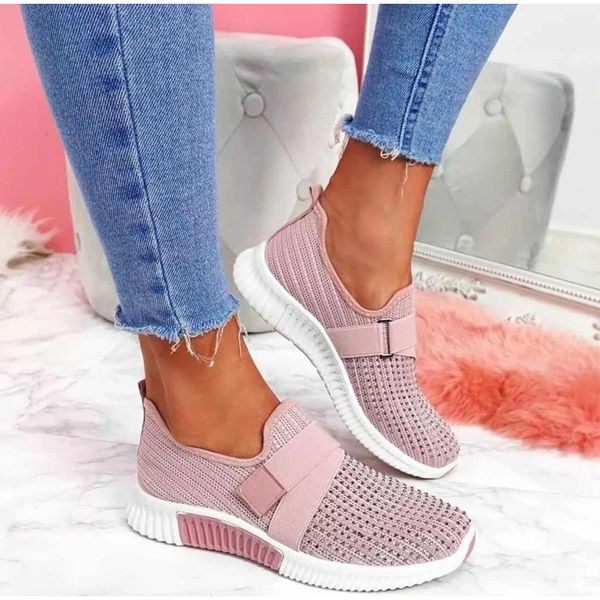 

mcckle women breathable mesh platform sneakers slip on soft ladies casual walking shoes woman knitted sock shoes flats plus size 201105, Black