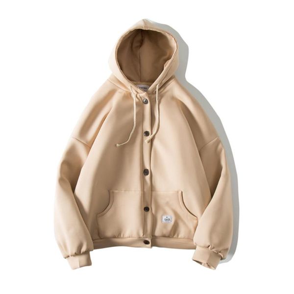 

2020 новый осенний тренд рыхлый с капюшоном диких sweatwear куртки мужчины одежды высокой весны мужской качества горячего, Black;brown