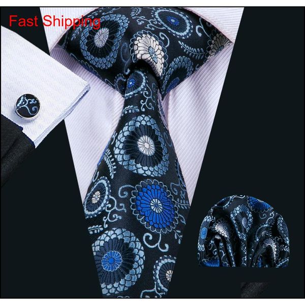 

blue men ties classic silk tie sets floral mens neckties tie hanky cufflinks jacquard woven meeting business we qyllqo beauty888, Black;blue