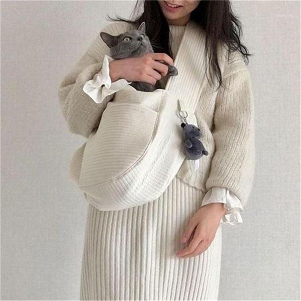 

breathable handmade pet dog puppy kitten carrier outdoor travel handbag canvas single shoulder cat bag sling comfort tote bag1