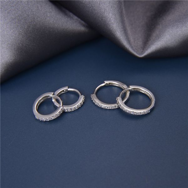 

s925 sterling silver sparkle one line diamond simple fashion earrings straight for women