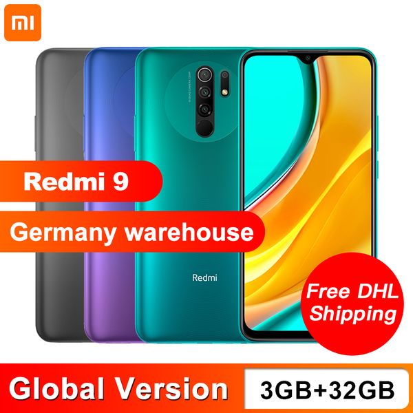 

global version redmi 9 3gb 32gb smartphone octa-core media tek helio g80 13 mp rear camera 5020 mah redmi 9 type-c 6.53"