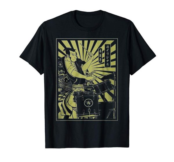 

sport drummer samurai funny t shirt summer 2019 short sleeve plus size print men t shirt summer army t shirt