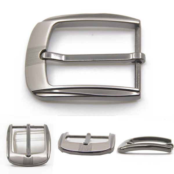 

35mm metal pin buckle fashion solid color men women diy belt waistband buckles rectangle leather craft accessories bbyqrn, Black;brown