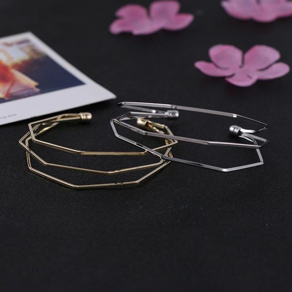 

2020 fashion gold metal alloy arrow link chain twist bangle new three layer romantic open cuff bangles/bracelet set for women, Black