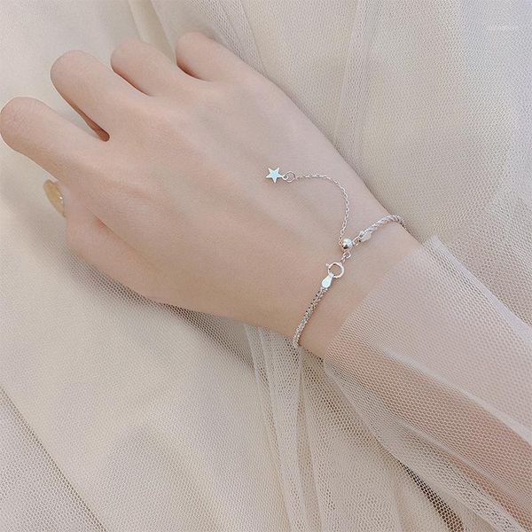 

miara.l star bracelet design boudoir girls korean version of students simple personality wave flash web celebrity collocation1, Golden;silver