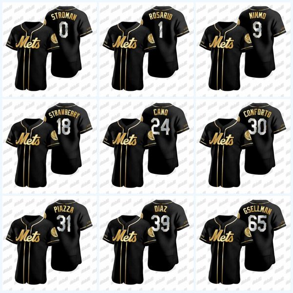 

michael conforto 2020 black golden edition jerseys jeff mcneil ryan cordell wilson ramos jacob degrom noah syndergaard marcus stroman, Blue;black