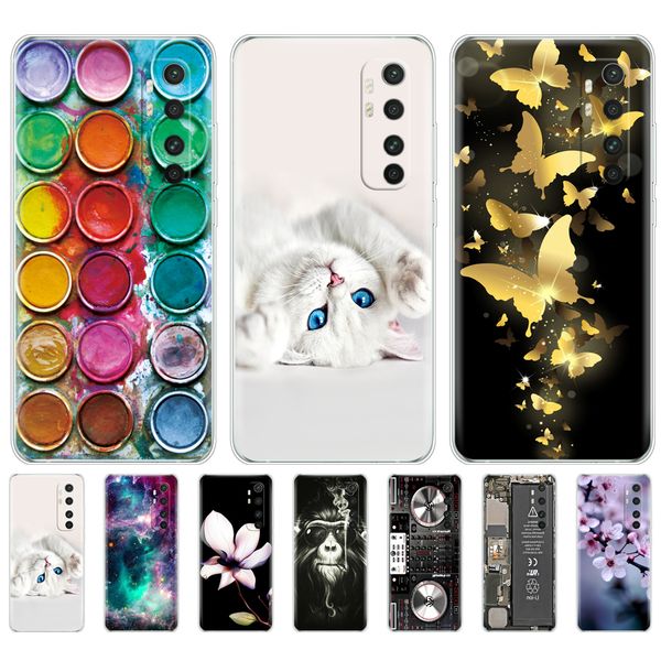 

for xiaomi case cover 6.47" soft silicone coque on mi note 10 lite phone back shell note10lite bumper funda