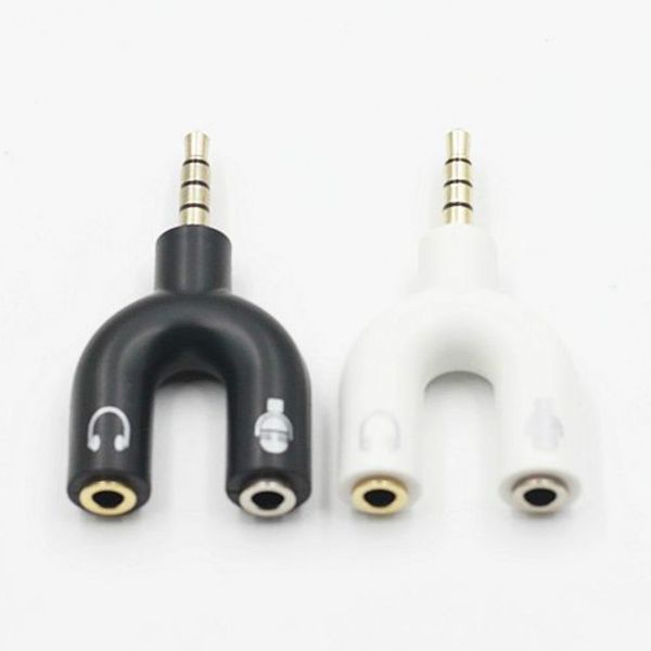 3,5-mm-Audiokabel 2-in-1-Splitter-Stereostecker mit Mikrofon-Kopfhörer-Kopfhörer-Adaptern für Smartphone-MP3-MP4-Player-Spiele