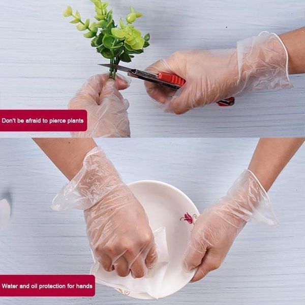 

and cleaning right real disposable left universal household pvc food rubber garden gloves 100 / set jida