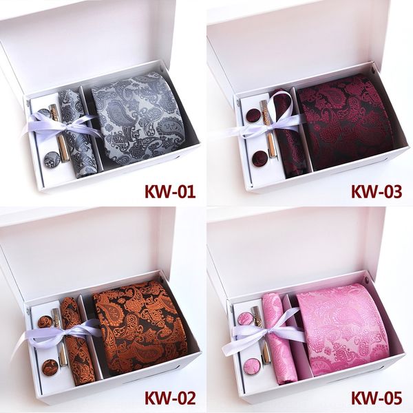 

ly4r polyester 6cm classic black formal tie necktie for mens wedding linbaiway paisley business neck ties gifts cravat custom box logo, Black;blue