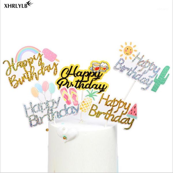 

other festive & party supplies xhrlylb baking cake decoration summer rainbow balloon ice cream fruit plugin birthday accessories.7z1