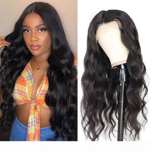 

lace front wigs 360 glueless human hair natural wave virgin brazilian 360 full lace wigs pre plucked bleached knots for black women, Black;brown
