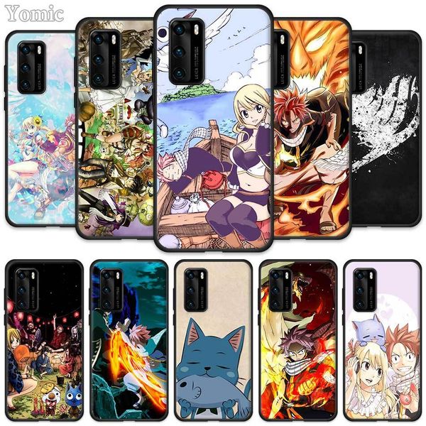 

fairy tail anime black silicone case for huawei p30 p20 pro p40 lite 5g p smart 2020 z s plus 2019 soft phone cubre cover