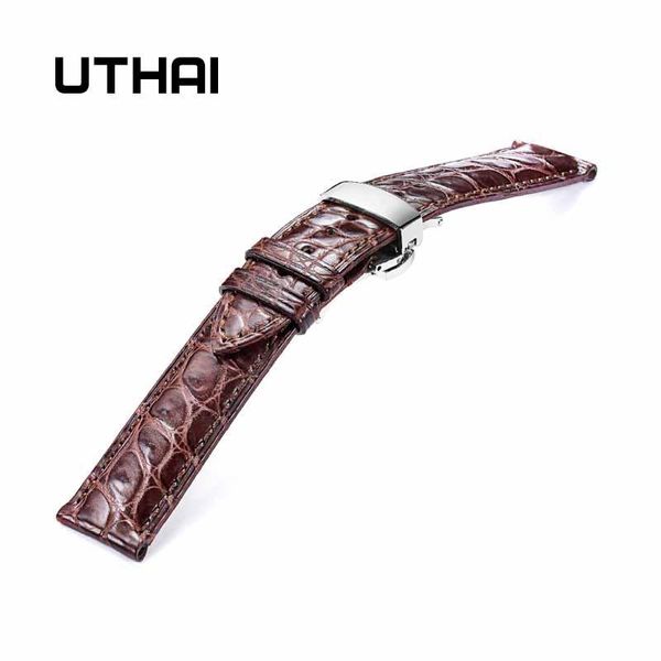 

uthai z04 двухместный клик пряжка крокодила кожаный ремешок 14.11.204.06.206.202.22 / 24 мм мужские женские ремешка uthaiz z04 sqcbjy bdefas, Black;brown