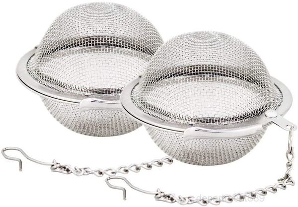 

a-stainless steel pot sphere locking spice ball mesh infuser tea strainer filter infusor