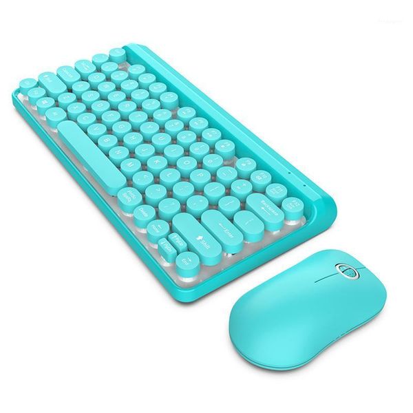 

keyboard mouse combos -cute wireless 2.4g set punk stylish color mouse1