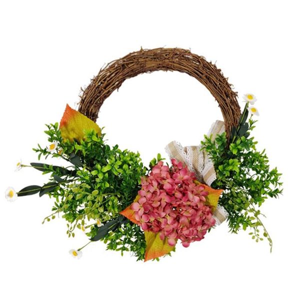 

hydrangea wreath artificial flower wreath handmade floral spring garland for front door wedding party home decor