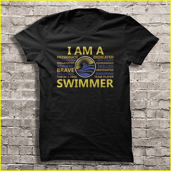 

men t shirt i am a swimmer women t-shirt sport hooded sweatshirt hoodie