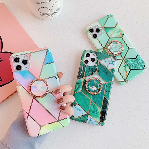 

sewqsuitable for 11 pro mobile phone case xs max xr electroplated geometry 8plus new ring bracketvtrvgt