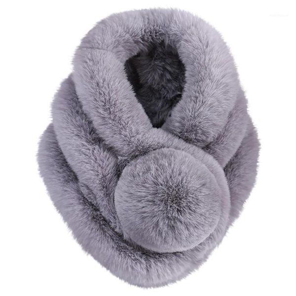 

25# women winter warm scarf fashion thicken fur imitation fur grass scarves luxury head scarf bufandas invierno mujer1, Blue;gray