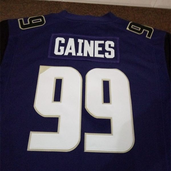 

3421 #99 greg gaines black white or purple washingtonn huskies alumni college jersey or custom any name or number jersey