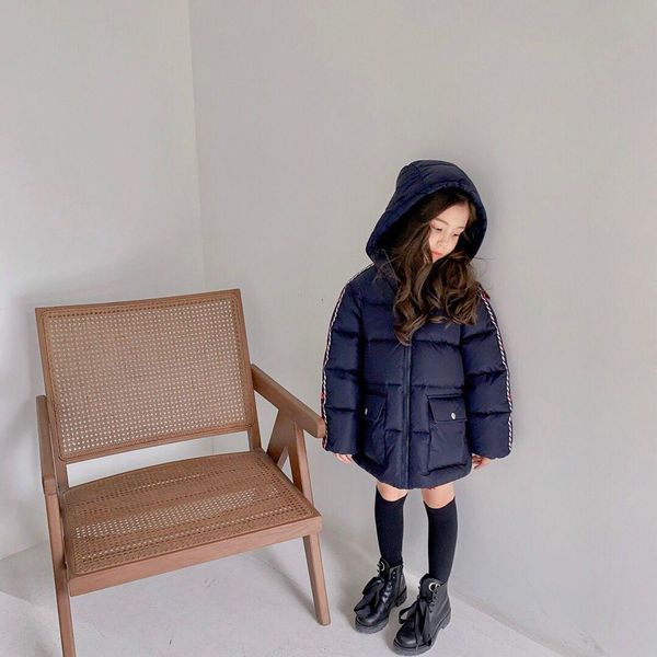 

new arrive kids long coat winter baby boys girls down-padded parka children's thicken warm long jackets toddler outerwear, Blue;gray