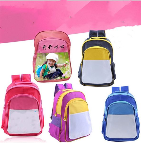 

sublimation blank white backpack diy thermal transfer heat printing rusksack kids boy girls shoulders bags large duffle book bags e121409
