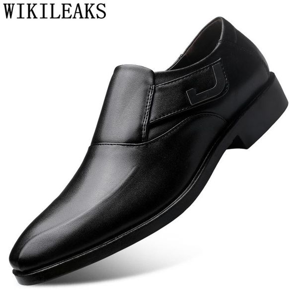 

dress shoes office men leather italian designer formal luxury brown business classic plus size, Black