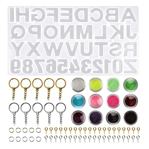 

resin letter molds alphabet number silicone mold for diy making epoxy resin keychains crafts pendant jewelry kimter-c388fz