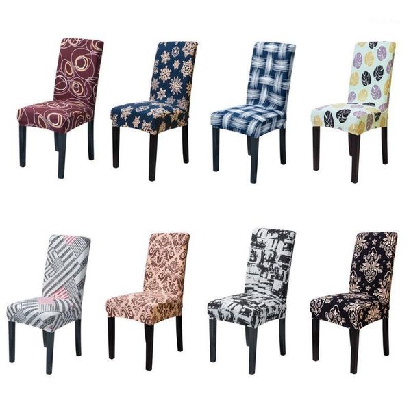 

new floral printing elastic chair cover home decor dining spandex decoration covering office banquet chair covers removable1