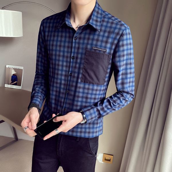 

2021 men's shirts spring and winter new thin-fit match-3xl printed chess clothes ic3s, White;black