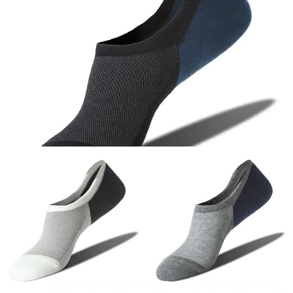 

konlee200 игла лодка мужского лето дышащей сетка носки sockssilicone невидимый socksanti падение пятка силиконовой противоскользящей невидим, Black
