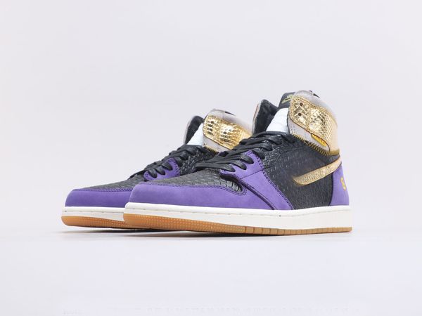 

new jumpman brand 1 high og tssla 1s basketball shoes mamba snake pattern black purple gold qinmin123 columbia men trainers