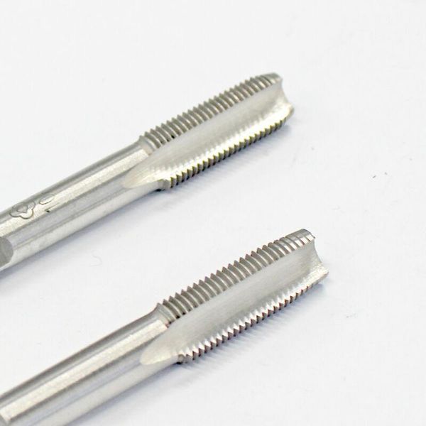 

2pcs taps 10mm x 1mm metric taper & plug hss m10 pitch machine drilling1