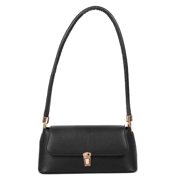 

hbp women casual leather handbag classic texture creative delicate design ladies hit color small totes travel shoulder bag black