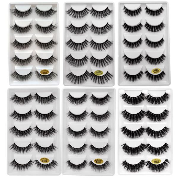 

5pairs / 1 бокс толстые ресницы макияж норка ресницы поддельные lash ресницы профессиональные норковые ресницы макияж глаз lashes wmtubu