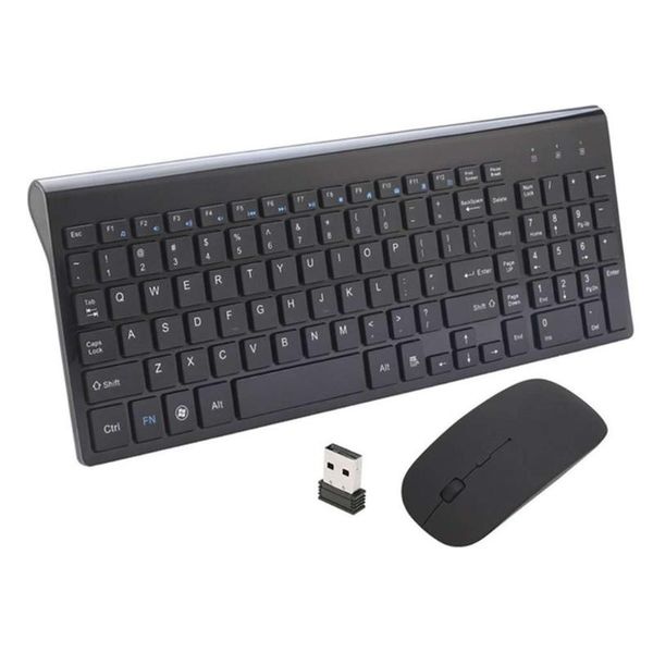 

2.4g wireless slim keyboard with mouse universal office home keypad mice kit for desklappc computer keypad set