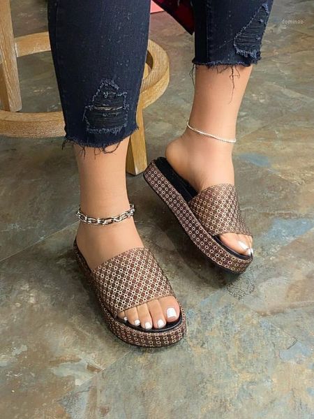 

factory direct sales for autumn and winter new ladies thick-soled pattern tide brand slippers, sponge cake soles, comfortable al1, Black