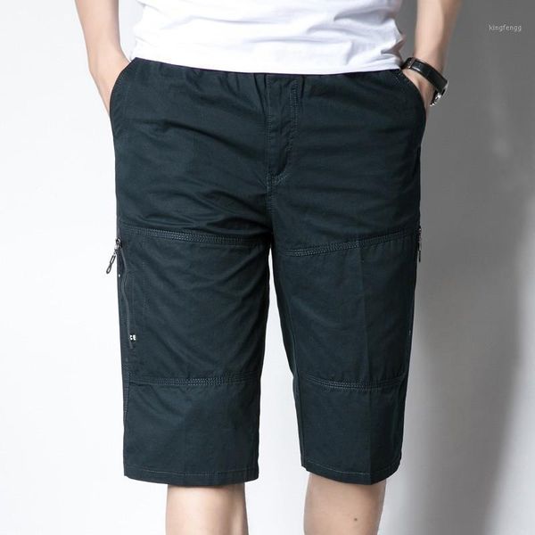 

fashion casual summer mens high waist straight shorts new design pockets cotton loose plus size xl-5xl male shorts streetwear1, White;black