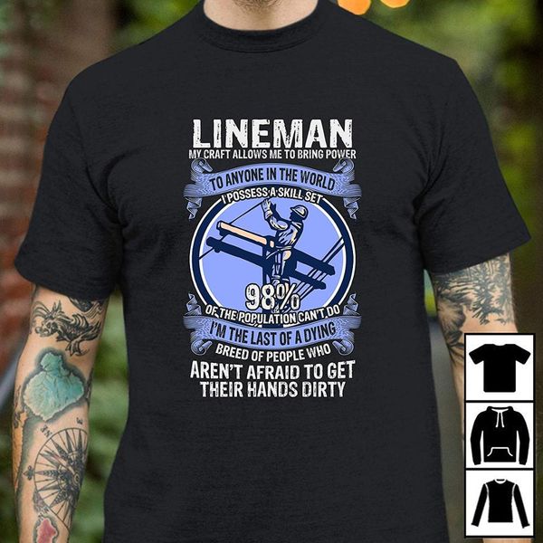 

power lineman my craft allows me to bring power 2020 new brand men's short sleeve funny casual homme hoodie designers t shirts sweatshi