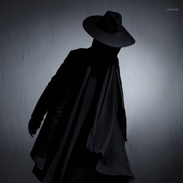 

goths long-sleeve trench male personality novelty punk cloak black elegant outerwear1, Tan;black